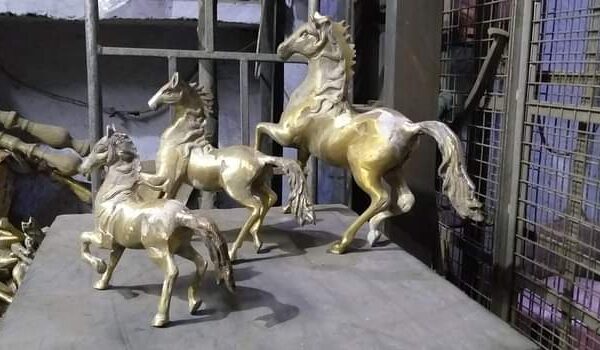 Brass Running Horse